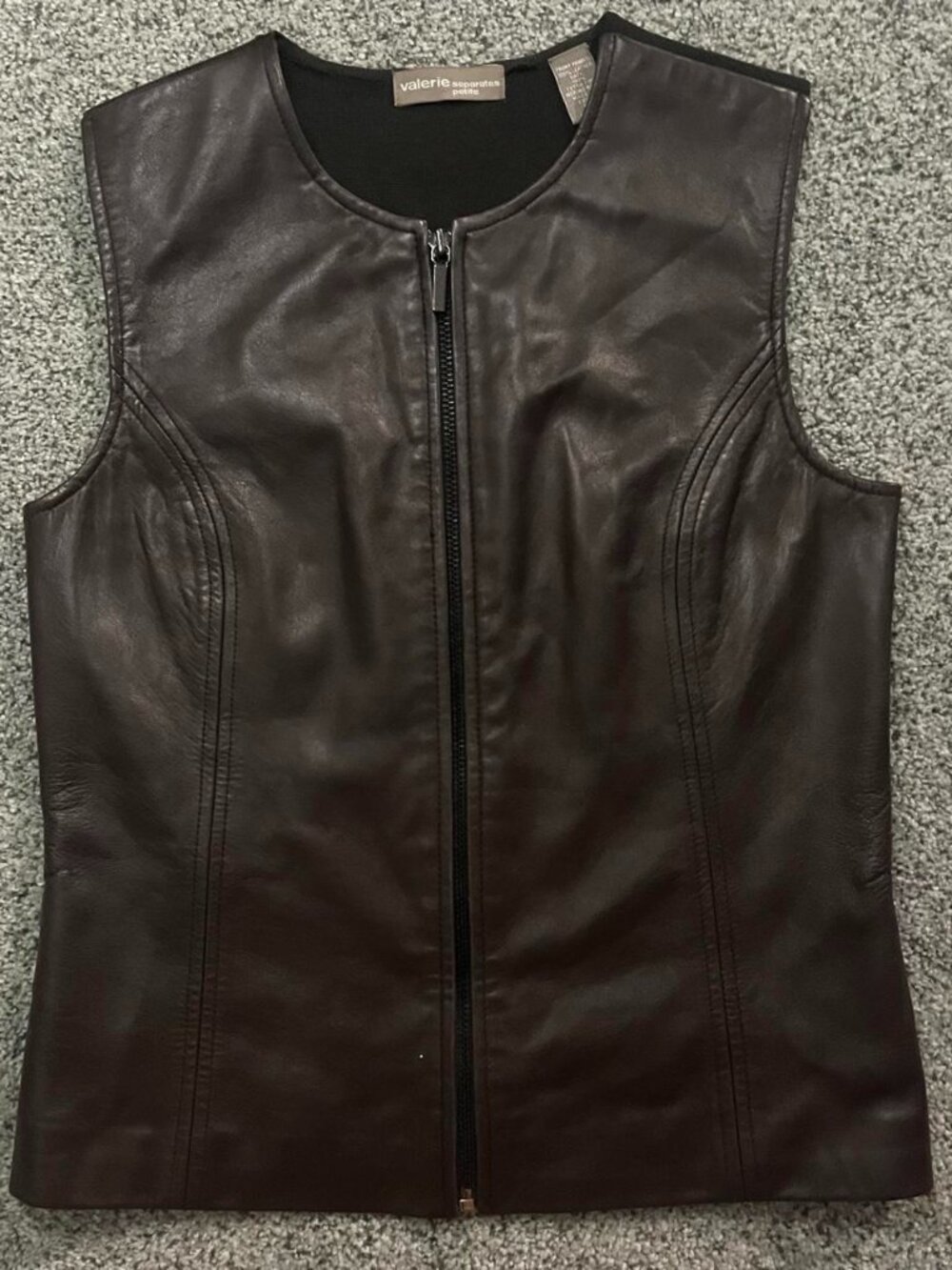 Valerie separates zip-up vest